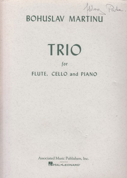 Image for Trio for Flute, Cello (or Viola) and Piano - Piano Score & Parts