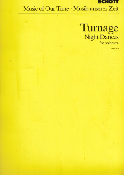 Image for Night Dances for Orchestra (1981) - Full Score