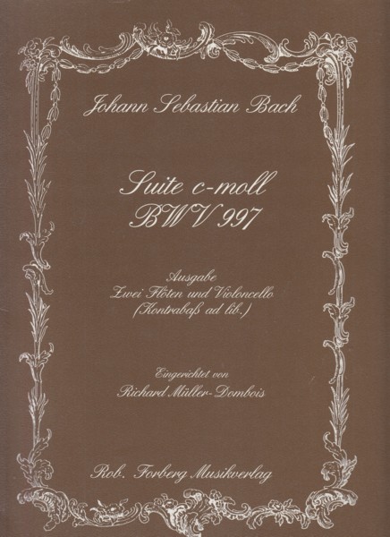 Image for Suite in c minor, BWV 997 for Two Flutes and Cello