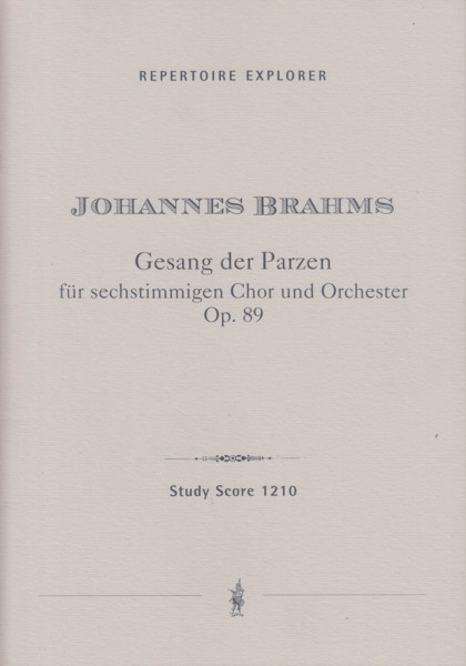 Image for Gesang der Parzen (Song of the Fates), Op.89 - Study Score