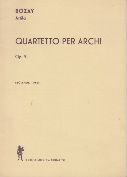 Image for String Quartet, Op.9 - Score & Parts