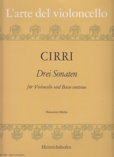 Image for Three Sonatas for Cello & Basso Continuo