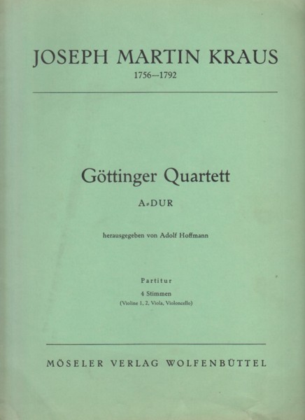 Image for Göttinger String Quartet in A major - Set of Parts