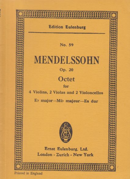 Image for Octet in E flat, Op.20 - Study Score