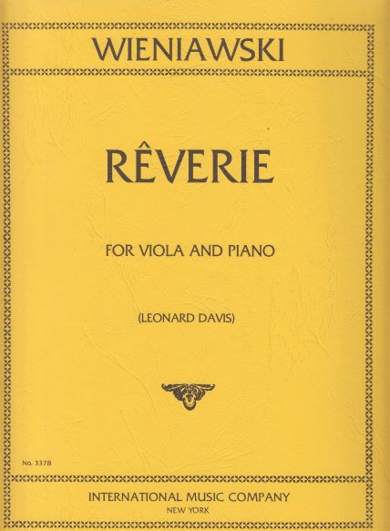 Image for Reverie for Viola and Piano