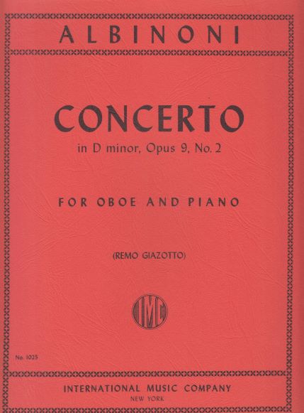 Image for Oboe Concerto in d minor, Op.9 No.2 - Oboe & Piano