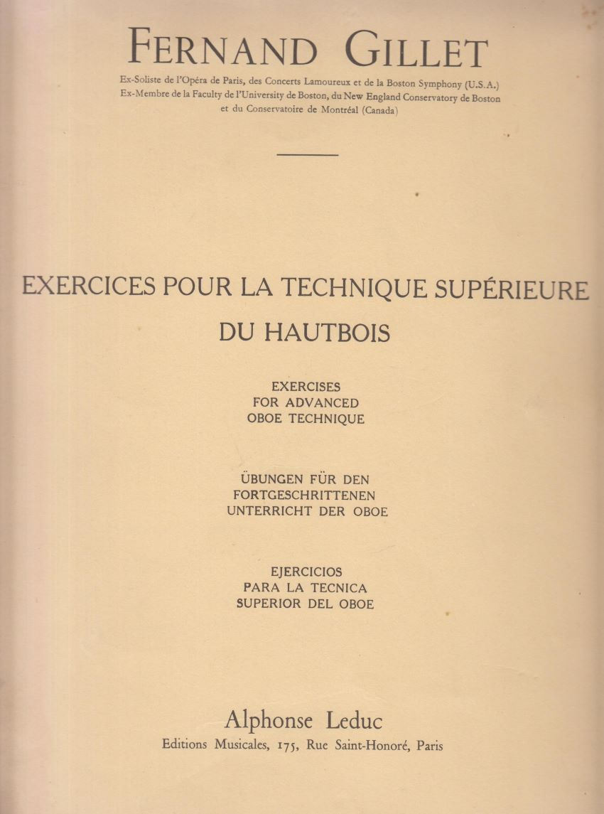 Exercises for Advanced Oboe Technique